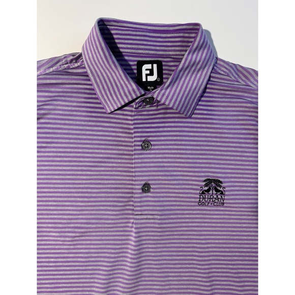 FootJoy Other - Footjoy Men's Duran Country Club Golf Polo Size Large Purple Grey Stripes